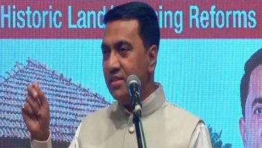 India News | Goa CM Pramod Sawant Distributes Forms to Beneficiaries Under Majhe Ghar Yojana