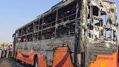 India News | Jaisalmer Bus Tragedy: Authorities Issue Helpline Numbers After 20 Passengers Killed