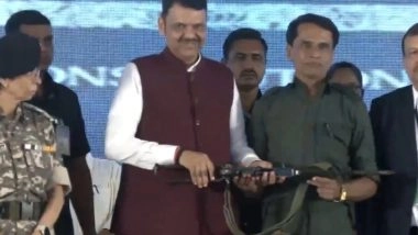 India News | Maharashtra: Naxal Commander Mallojula Venugopal Rao, 60 Cadres Surrender in Presence of CM Fadnavis