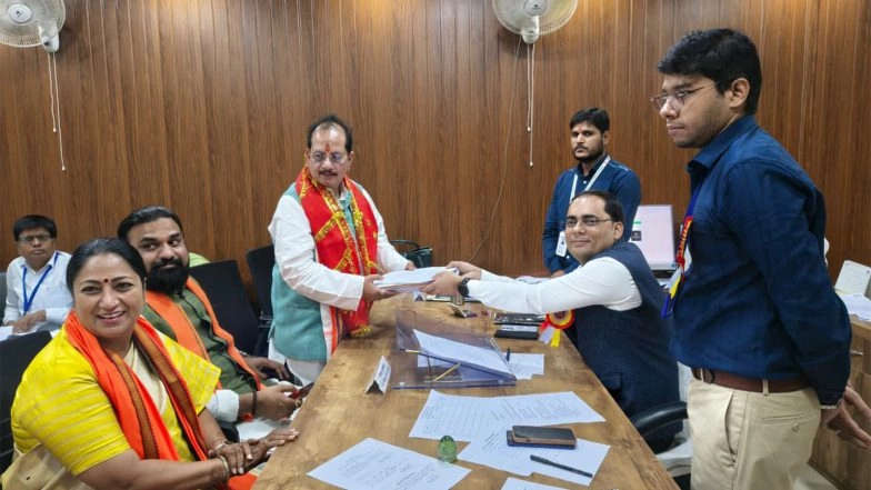 India News | Bihar Polls: Deputy CM Vijay Sinha Files Nomination from Lakhisarai