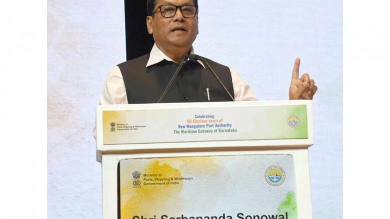 India News | Union Minister Sarbananda Sonowal Launches Eight Maritime Projects as NMPA Marks Golden Jubilee
