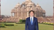 World News | Mongolian President Visits Akshardham Temple in Delhi