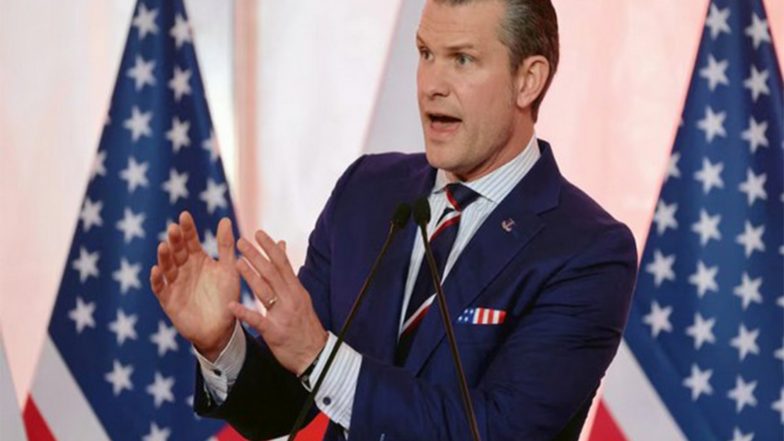 World News | US Defense Secretary Pete Hegseth's Plane Makes Emergency Landing in UK After Windshield Crack Detected