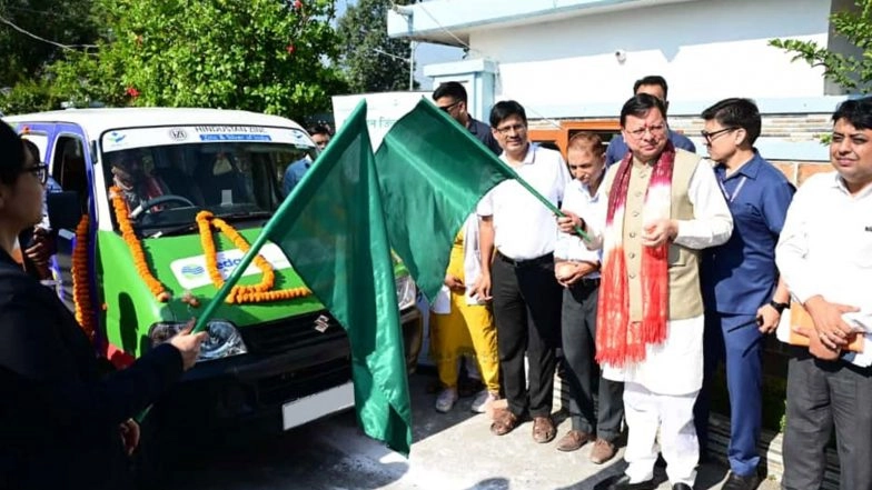 India News | Uttarakhand: CM Dhami Flags off Nine Ambulances in Khatima