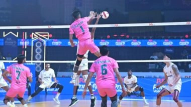 Business News | Chennai Blitz Edge Ahmedabad in Five-Set PVL Thriller