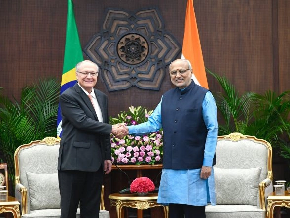 World News |  Brazilian Vice President Geraldo Alckmin Meets Vice President CP Radhakrishnan, Focus on Trade, Economy