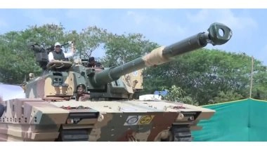 India News | Pune: Defence Minister Rajnath Singh Attends DRDO's Artillery Exhibition