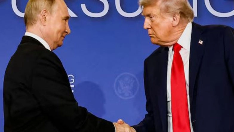 World News | US President Trump Holds 'lengthy' Call with Russian Counterpart Putin Ahead of Meeting with Zelensky