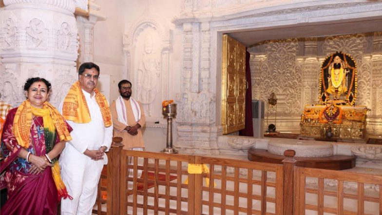 India News | Tripura CM Manik Saha Visits Ram Mandir, Hanuman Garhi Temple in Ayodhya; Offers Prayers for People's Welfare
