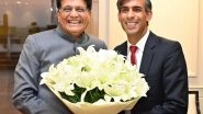 World News | Union Minister Piyush Goyal, Former UK PM Sunak Discuss Strengthening Bilateral Economic Partnership