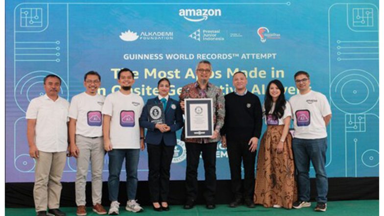 Business News | Amazon Sets New GUINNESS WORLD RECORDS® for Gen AI Apps with Schools in West Java
