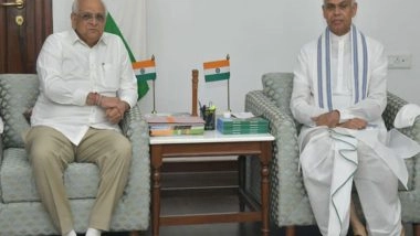 India News | Gujarat: CM Bhupendra Patel Meets Governor to Seek Permission for Swearing-in Ceremony of New Cabinet