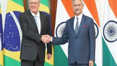 World News | EAM Jaishankar Meets Brazil VP Alckmin, Discusses Cooperation in Trade, Energy