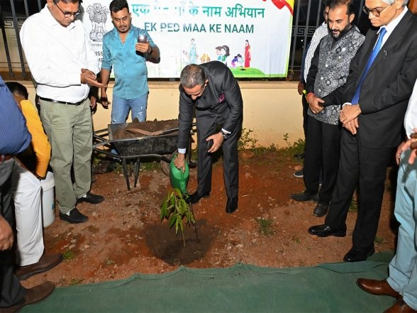World News | Uganda: MoS Kirti Vardhan Singh Plants Sapling at Swaminarayan Temple Complex in Kampala