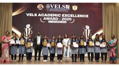 Business News | VELS Academic Excellence Awards Honor Outstanding Students and Highlight Career Opportunities