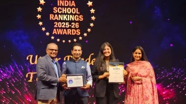 Business News | Lucknow's GD Goenka Public School Tops CBSE Rankings, Sarvesh Goel Felicitated Udyami Ratna