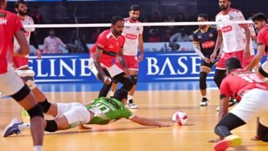 Business News | PVL 2025: Calicut Heroes Pick First Win of the Season, Beat Kolkata Thunderbolts 3-0