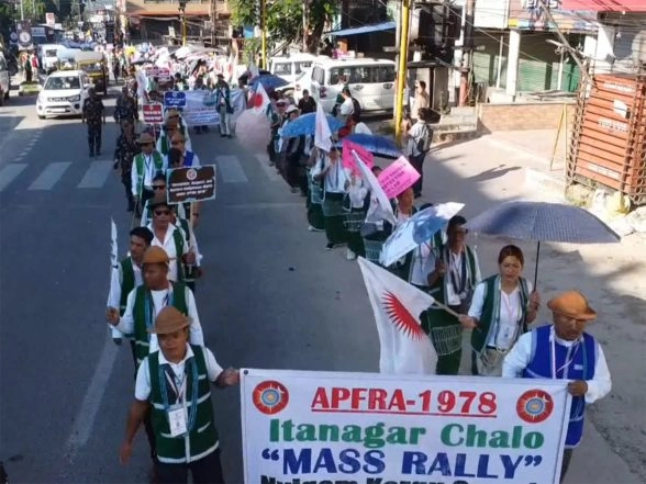 India News | Thousands of Indigenous People Join a Rally in Itanagar Demanding the Implementation of the 46-year-old Anti-Conversion Act APFRA in Arunachal