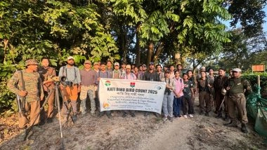 India News | Assam: Kati Bihu Bird Count 2025 Conducted at Kaziranga National Park