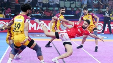 Sports News | PKL 12: Telugu Titans Hold Nerve to Edge Past Gujarat Giants in Low-scoring Thriller