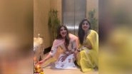 Entertainment News | Sisters Shilpa and Shamita Shetty Get into Diwali Prep Mode with Rangoli Creations at Home