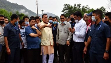 India News | Uttarakhand CM Dhami Meets Disaster-affected Residents of Majhara Village in Sahastradhara