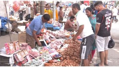 Entertainment News | People Throng Guwahati Markets to Buy Banana Plants, Bamboo Sticks, Diyas Amid Subdued Diwali Celebrations