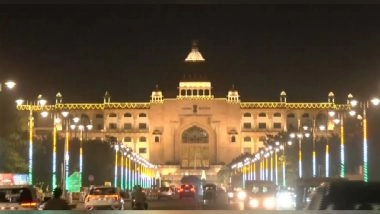 India News | Rajasthan: Jaipur Government Buildings Dazzle with Lights on Diwali