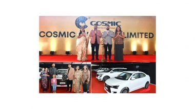 Business News | Cosmic Solar Becomes the First Solar Company to Gift Cars and 2-Wheelers to Its Employees This Diwali