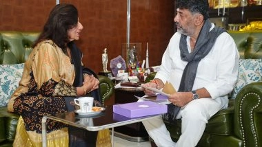 India News | Biocon Chief Kiran Mazumdar-Shaw Meets Karnataka Deputy CM DK Shivakumar