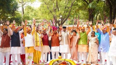 India News | MP CM Mohan Yadav Participates in Govardhan Parv Celebrations in Bhopal, Honours Cow Service Organisations