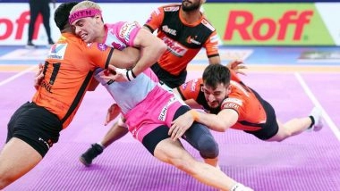 Sports News | Ajit Chouhan Stars as U Mumba Edge Jaipur Pink Panthers 37-36, Move Up to 4th Place
