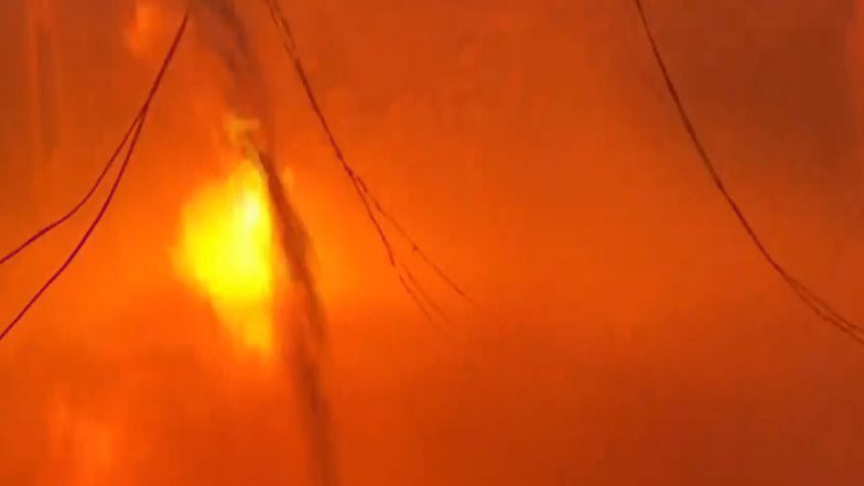 India News | UP: Fire Erupts at Godown in Mainpuri; Dousing Operations Underway