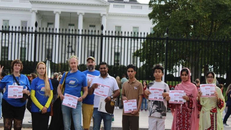 World News | BNM Holds Awareness Drive Outside White House, Highlights Pakistan's Atrocities in Balochistan's Zehri Region