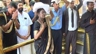 India News | Kerala: President Murmu Offers Prayers at Sabarimala Temple