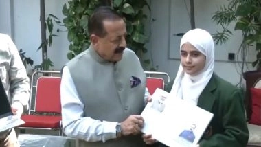 India News | J-K: Jitendra Singh Distributes Free Laptops to Top-performing Female Students