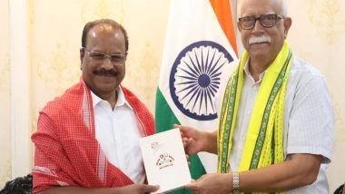 India News | Tripura Governor Welcomes Goa Governor in Agartala