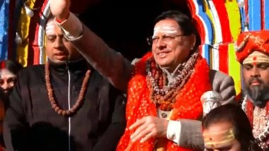 India News | Uttarakhand CM Pushkar Singh Dhami Offers Prayers at Kedarnath Temple Ahead of Winter Closure