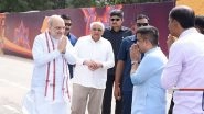 India News | Union Home Minister Amit Shah Lays Foundation Stone for Six-lane Expansion of Shantipura-Khoraj GIDC Road in Gujarat