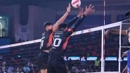 Business News | PVL 2025: Hyderabad Black Hawks End Bengaluru Torpedoes' Unbeaten Run with a Thrilling 3-2 Victory