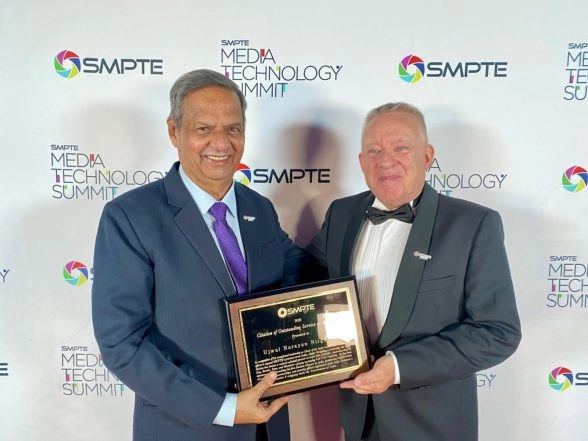 Business News | A Global Honour: Ujwal N. Nirgudkar Felicitated by SMPTE for Promoting International Standards for Advancing the Indian Film Industry