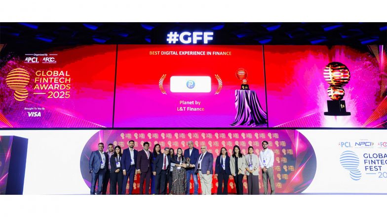 Business News | L&T Finance Ltd. Wins 'Best Digital Experience in Finance' Award at the Global Fintech Fest 2025