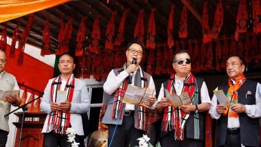 India News | Union Minister Kiren Rijiju Concludes Two-day Mizoram Visit as Part of Dampa Assembly By-election Campaign