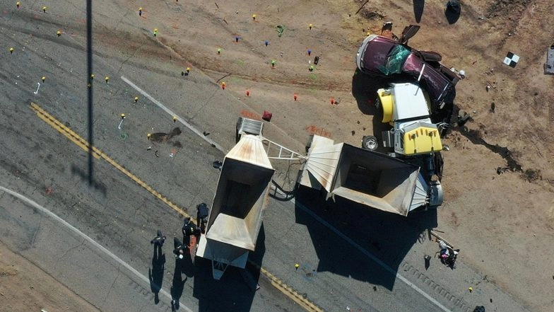 World News | Illegal Indian Immigrant Truck Driver Slams into Traffic in California, Kills 3