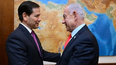 World News | Israeli PM Holds Talks with US State Secy on Trump's Gaza Peace Plan