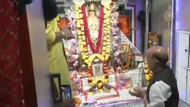 India News | Rajasthan: Rajnath Singh Visits Tanot Mata Mandir, Witnesses Exercise Thar Shakti at Longewala