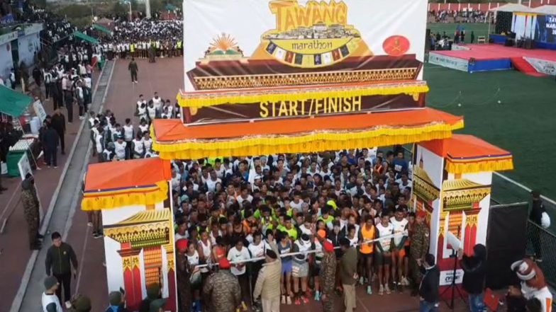 World News | International Tawang Marathon 3.0 'Run Above the Clouds' Concluded with 6000 Participants Near Indo-China Border