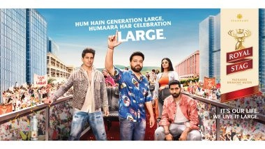 Business News | Royal Stag Packaged Drinking Water Unveils #CelebrateLarge, an AI-Powered Festive Campaign with Rohit Sharma