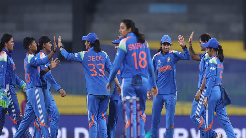 Sports News | India Women Restrict Bangladesh to 119/9 in Rain-hit ICC Women's World Cup Clash
