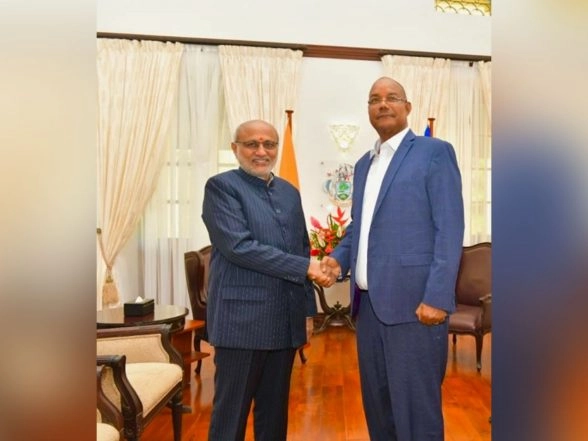 World News | VP Radhakrishnan Meets Seychelles President Herminie, Reaffirms Commitment to Peace and Prosperity in Indian Ocean Region